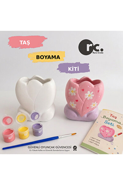 Kendin Yap Boyanabilir Lale Kalemlik Seti - Çocuk Etkinlik Seti -