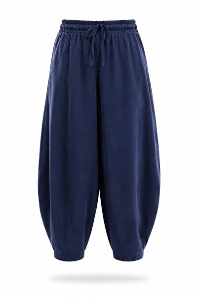 5in1Canpolat Pantaloni Tensel cu talie elastică, albastru marin 802