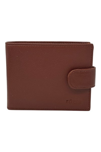 S.S SÜZER DERİ Horizontal Model Genuine Leather Classic Men's Wallet with Coi...