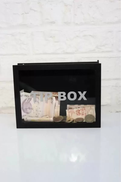 Bezos Pușculiță din lemn, cu plexiglas transparent pe partea din față, cutie ...