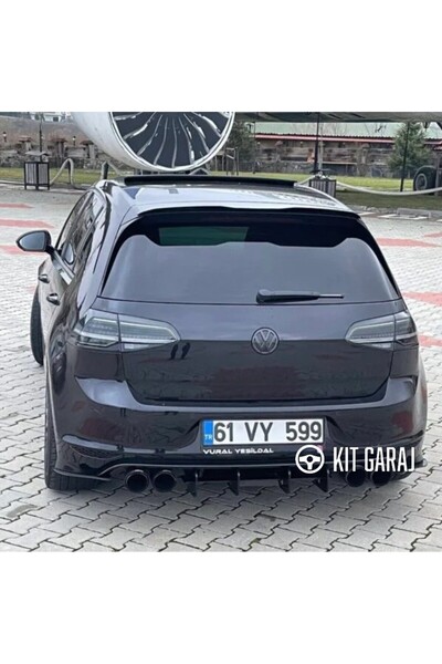 KitGaraj Volkswagen Golf Mk6 2008-2012 Parlak Siyah Flap (Plastik) Boyalı