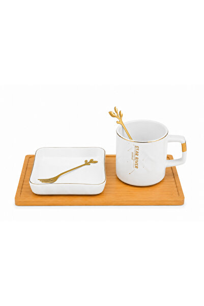 BRANDLESS Serving set with mug, rectangular bowl and tray, Star River