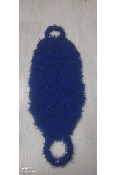 Kevser nur tuhafiye Hard Rope Knitted Bath Towel Blue Color
