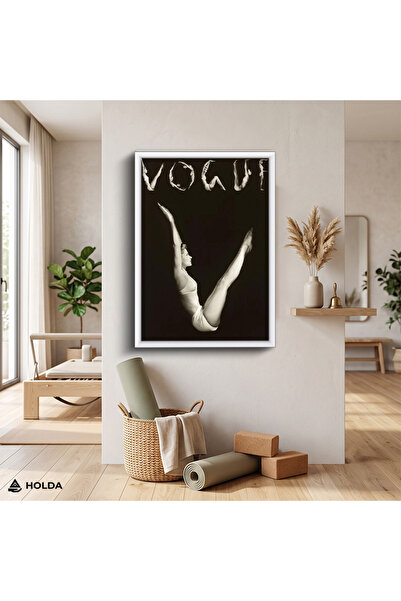 HOLDA Props Beyaz Renk Çerçeveli MDF Tablo Vogue Dergi Kapağı Moda Tablosu Du...