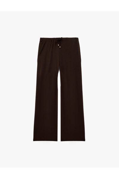 Koton Beli Bağcıklı Standart Bel Straight Fit Pantolon