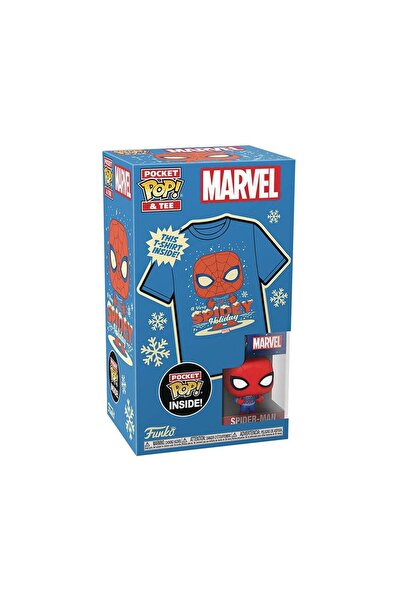 Funko Πόκετ Ποπ! Μπλουζάκι (Παιδικό): Marvel - Εορταστική Φιγούρα Σπάιντερμαν...