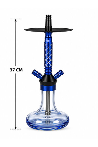 Vorteks Takımı 37 cm Çelik İç Borulu Çantalı Nargile Seti