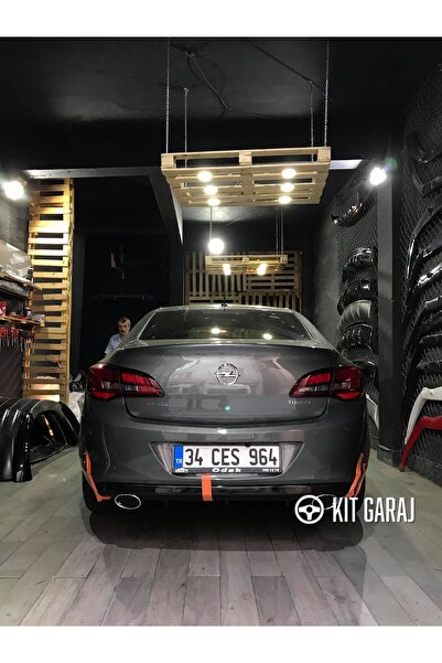 KitGaraj Opel Astra J Sedan 2009-2015 Egzoz Görünümlü Piano Black Difüzör (Pl...