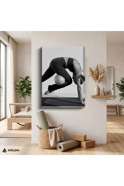 HOLDA Props Kanvas Tablo Pilates Yapan Kadın Spor Tablo Duvar Dekorasyonu