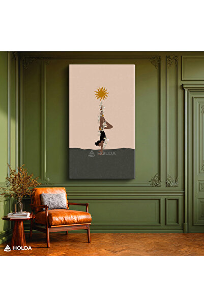 Genel Markalar Kanvas Tablo Yoga Kadın Soyut Sanat Tablosu Duvar Dekorasyonu