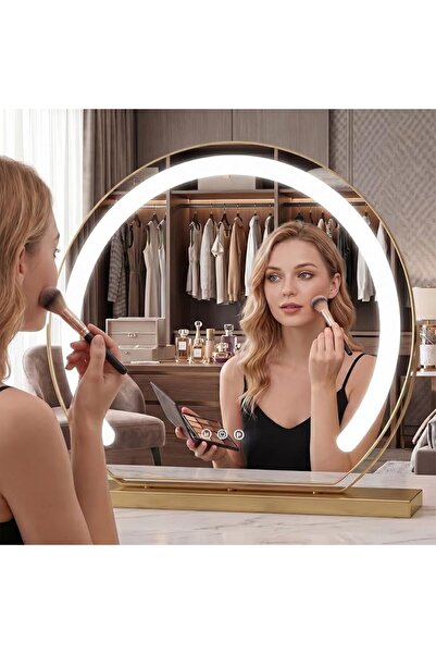 GENERAL Large Led Vanity Mirror 50X49Cm with Lights and Touch Screen and 3 Co...