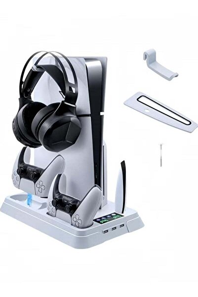 Super ZYouth PS5 Stand and Cooling Station with Controller Charger USB Hub He...