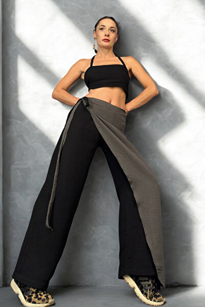 Quincey Asymmetric Front-Piece Design Pants