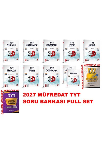 3D Yayınları TYT 2027 MÜFREDAT VİDEO ÇÖZÜMLÜ SORU BANKASI TÜM DERSLER FULL SE...