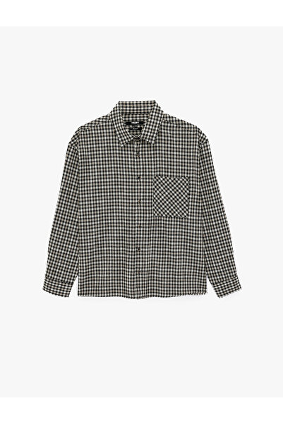 Koton Comfortable Fit Classic Collar Long Sleeve Plaid Lumberjack Shirt with ...