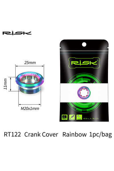 Choice RT122 CL Risk M20*8 Titanium Alloy Crank Cover Cap for Deore/XT/XTR 10...