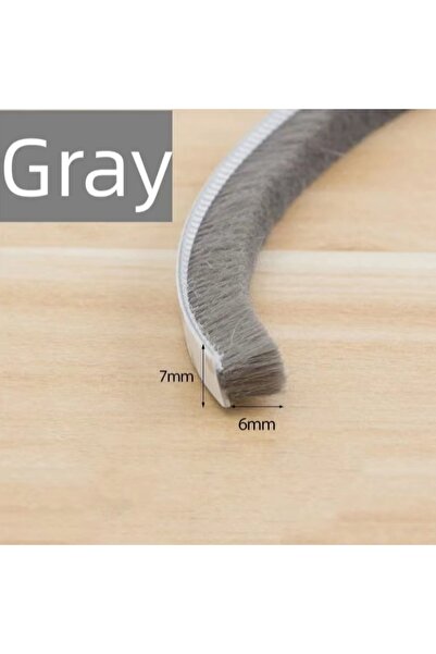Choice 5M Grey 7X6mm 5/10/20M Self-adhesive Wool Sealing Strip, Aluminum Allo...