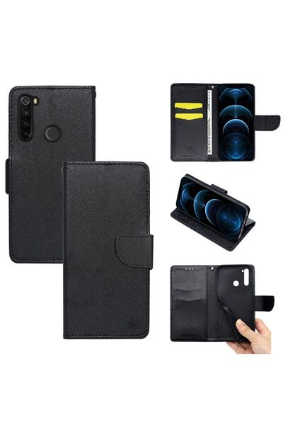 OEM Θήκη Πορτοφόλι Sonique Trend Wallet Xiaomi Redmi Note 8T Μαύρο