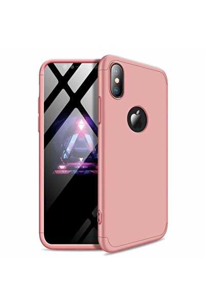 OEM GKK 360 Πλήρης Προστασία Σώματος Apple iPhone XS MAX Ροζ Χρυσό