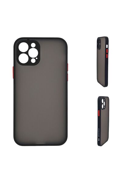 OEM Θήκη Σιλικόνης Color Button Bumper Sonique Apple iPhone 12 Pro Max Μαύρο