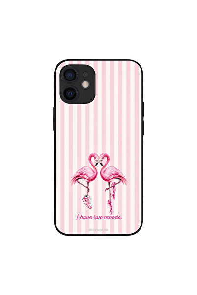 OEM Θήκη Sonique Stripe Stories Series για Apple iPhone 12 mini Φλαμίνγκο