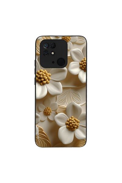 OEM Θήκη Sonique 3D Flower Series για Xiaomi Redmi 10C Λευκό