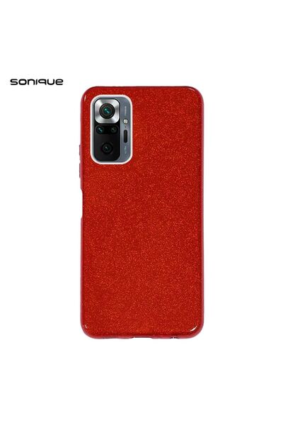 OEM Θήκη Σιλικόνης Sonique Shiny Xiaomi Redmi Note 10 Pro Κόκκινο