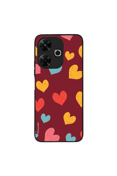 OEM Θήκη Sonique Heart Series για Xiaomi Redmi 13 4G / Poco M6 4G Μπορντώ