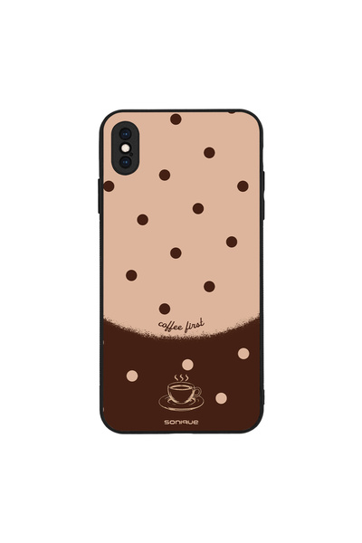 OEM Θήκη Sonique Delulu Polka Era Series για Apple iPhone XS MAX Coffee First