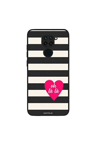 OEM Θήκη Sonique Stripe Stories Series για Xiaomi Redmi Note 9 Oh La La – Μαύρο