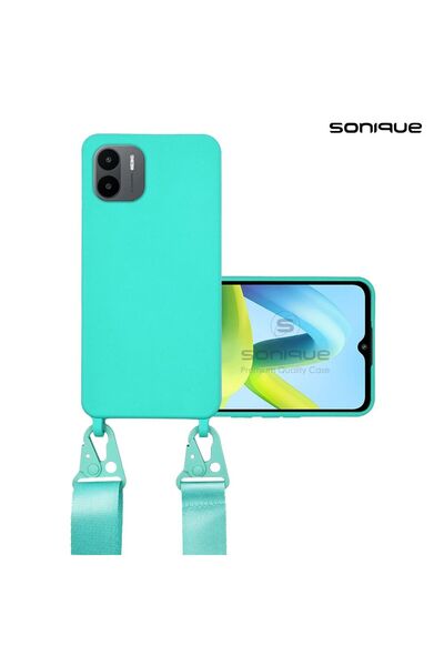 OEM Θήκη Σιλικόνης με Strap CarryHang Sonique Xiaomi Redmi A1 / Redmi A2 Γαλάζιο