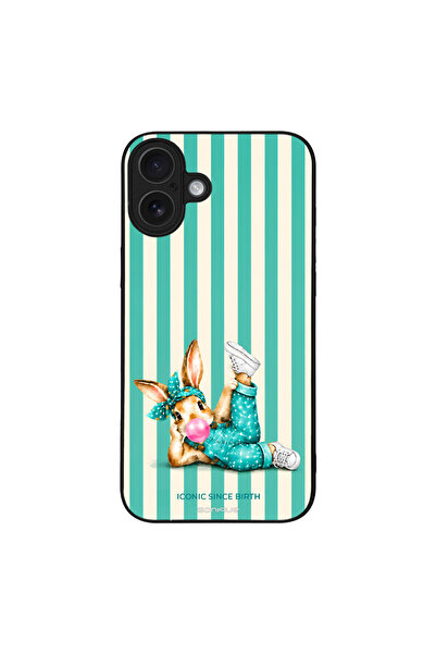 OEM Θήκη Sonique Stripe Stories Series για Apple iPhone 16 Plus Iconic Λαγουδάκι