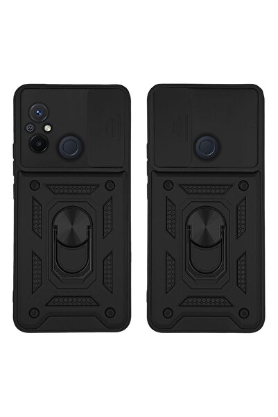 OEM Θήκη Ring Armor CamPro Sonique για Xiaomi Redmi 12C Μαύρο
