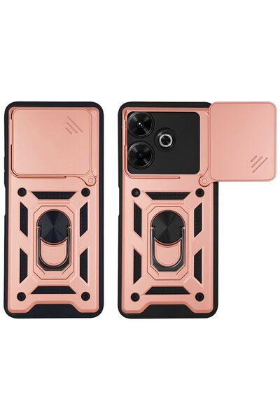 OEM Θήκη Ring Armor CamPro Sonique για Xiaomi Redmi 13 4G / Poco M6 4G Ροζ Χρυσό