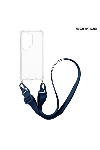 OEM Θήκη Σιλικόνης με Strap Sonique Armor Clear Samsung Galaxy S26 Ultra Μπλε...