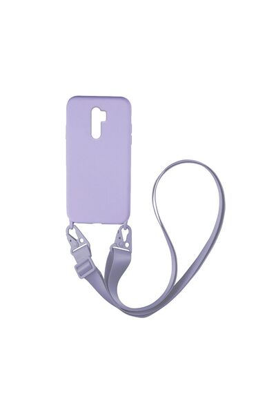 OEM Θήκη Σιλικόνης με Strap CarryHang Sonique Xiaomi Redmi Note 8 Pro Λιλά