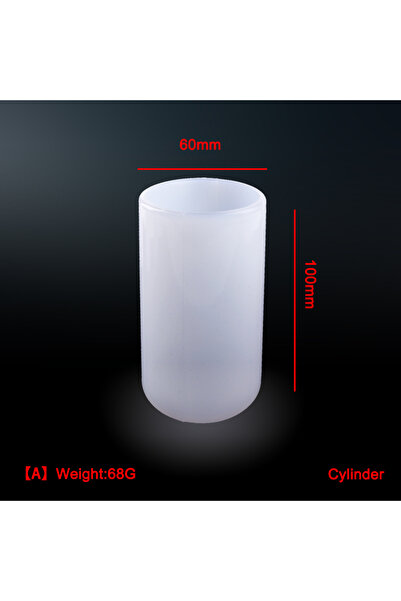 Choice A 60x100mm 1PC 10 Style Cylindrical Hexagon Silicone Mold DIY Epoxy Re...