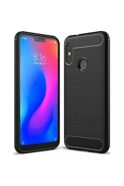 OEM Θήκη Σιλικόνης Carbon TPU Fiber Brushed Xiaomi Mi A2 lite/Redmi 6 Pro Μαύρο