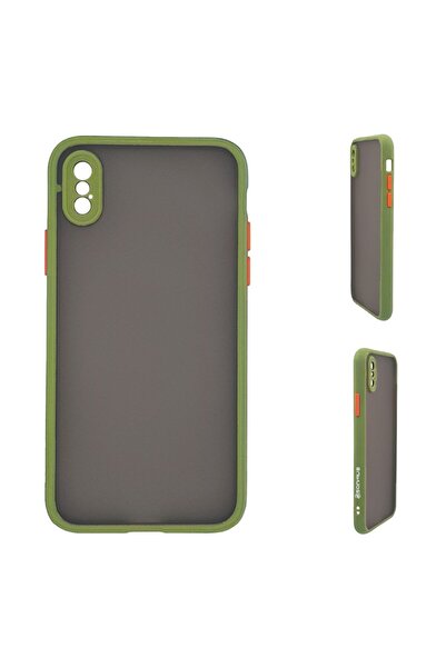 OEM Θήκη Σιλικόνης Color Button Bumper Sonique Apple iPhone XS MAX Πράσινο Αν...