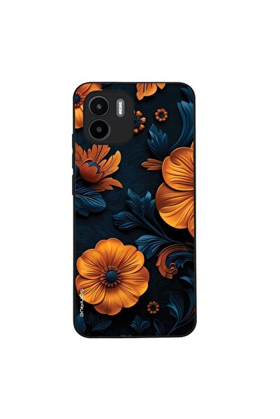 OEM Θήκη Sonique 3D Flower Series για Xiaomi Redmi A1 / Redmi A2 Πορτοκαλί 01