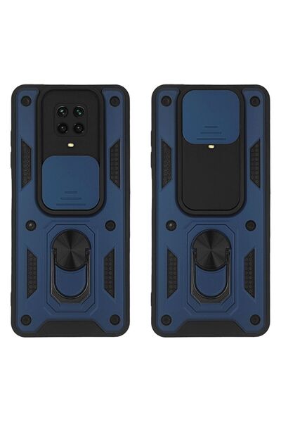 OEM Θήκη Ring Armor CamPro Sonique για Xiaomi Redmi Note 9S/9 Pro Μπλέ