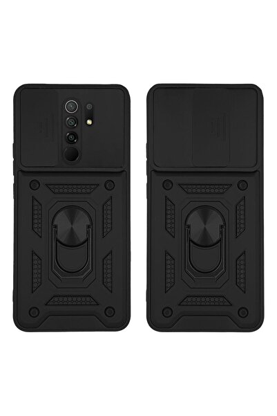 OEM Θήκη Ring Armor CamPro Sonique για Xiaomi Redmi 9 Μαύρο