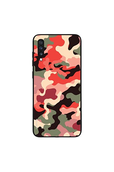 OEM Θήκη Sonique Σειρά Καμουφλάζ Στρατού για Samsung Galaxy A70/A70s Κόκκινο