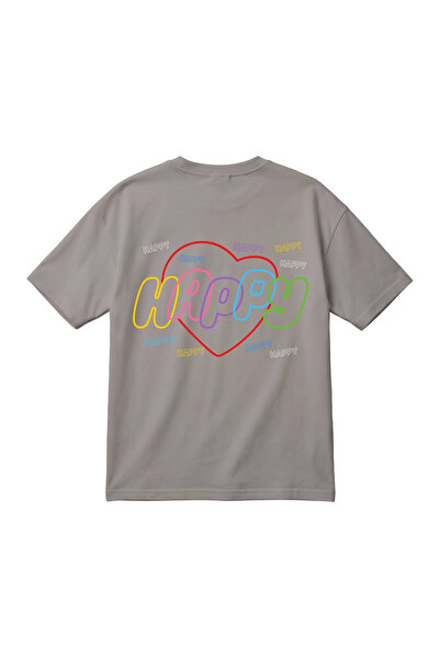 barsdepo Tricou oversize unisex cu imprimeu Happy BTS