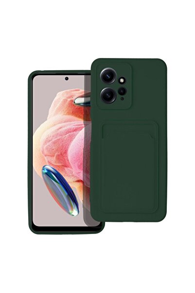 OEM Θήκη Σιλικόνης Sonique Card Case Xiaomi Redmi Note 12 4G Πράσινο Σκούρο