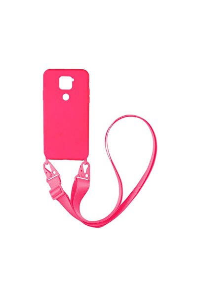 OEM Θήκη Σιλικόνης με Strap CarryHang Sonique Xiaomi Redmi Note 9 Φούξια