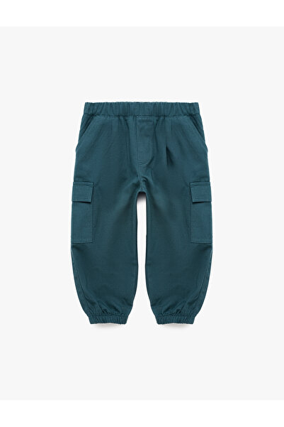 Koton Comfortable Cut Cotton Gabardine Jogger Cargo Pants with Pocket Detail