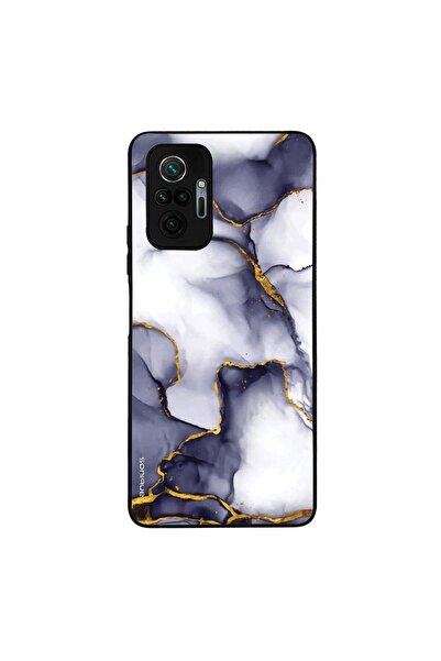 OEM Θήκη Sonique Marble Series για Xiaomi Redmi Note 10 Pro Μωβ Γκρι
