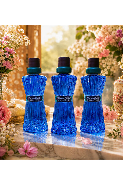 Beyşehir Mısır Çarşısı 3’lü Meram Çiçeği Kolonya Yeni Mavi Şişe | 350 ml
