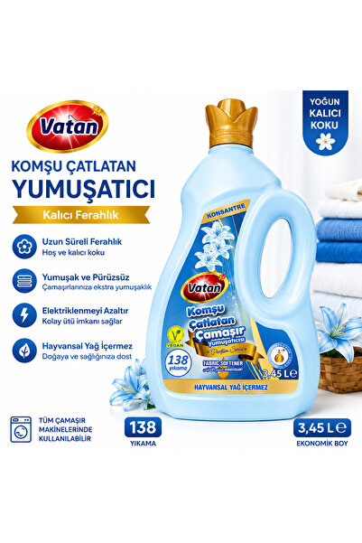 Genel Markalar Vatan Komşu Çatlatan Çamaşır Yumuşatıcı 3.45 Lt